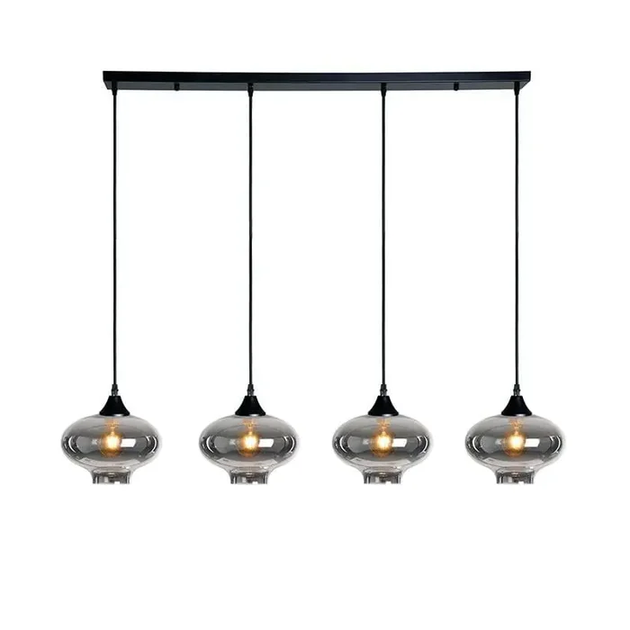 Roma 4 Light Black Ceiling Pendant Mushroom
