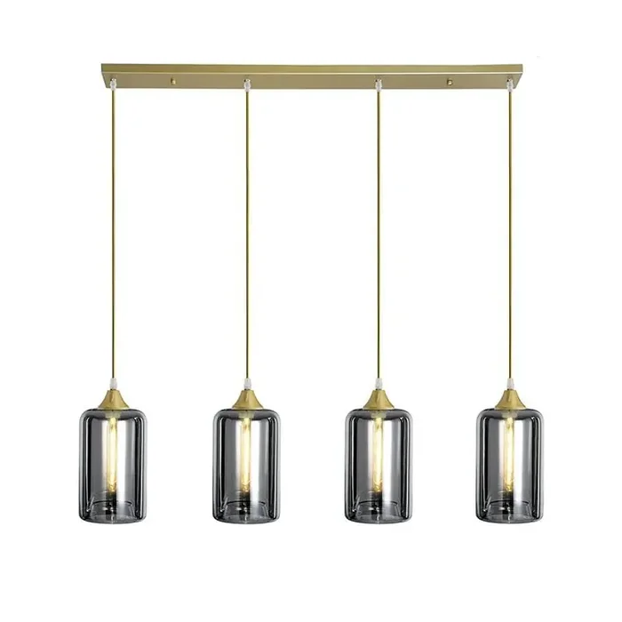 Roma 4 Light Gold Ceiling Pendant Tall