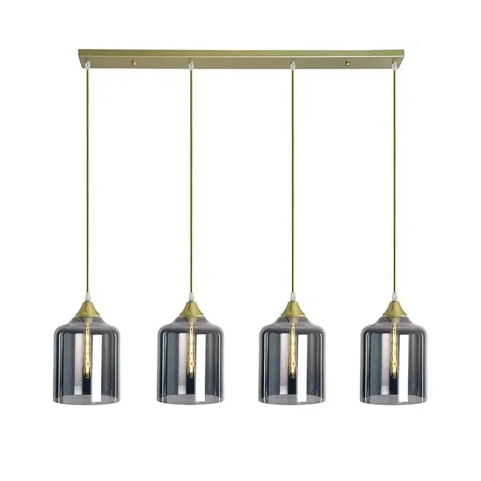 Roma 4 Light Gold Ceiling Pendant Wide