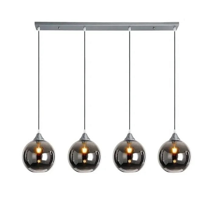 Roma 4 Light Silver Ceiling Pendant Round