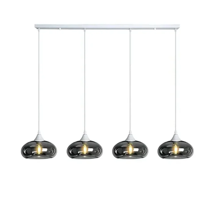 Roma 4 Light White Ceiling Pendant Flat