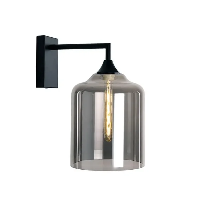Roma Black Wall Light Wide