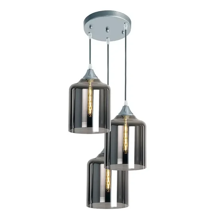 Roma Silver Ceiling Pendant Wide