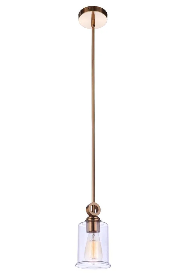 Romero One Light Mini Pendant in Satin Brass (46|56491-SB)