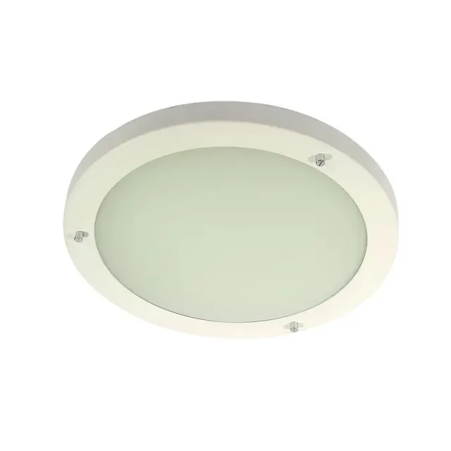 Rondo 2 Light Matt White 31cm IP44 Bathroom Ceiling Light