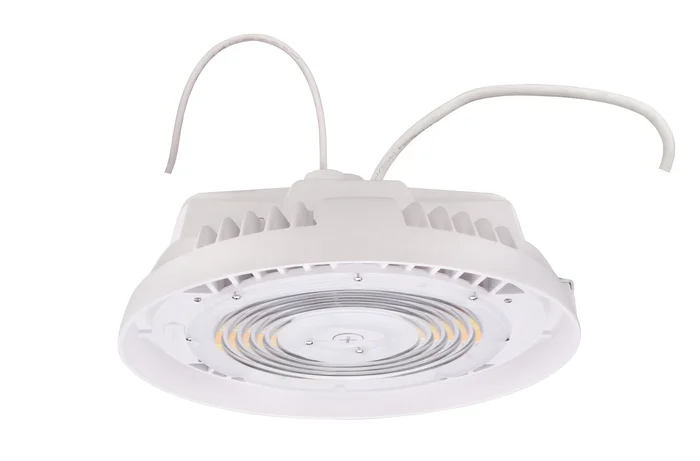 Round High Bay, 24,000 Lumen Max, Wattage and CCT Selectable, 120-347V, White Finish