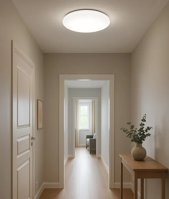 Round LED Ceiling Mounted Light – CCT & Dimmable via Remote