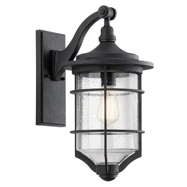 Royal Marine Distressed Black 46cm IP44 Wall Light
