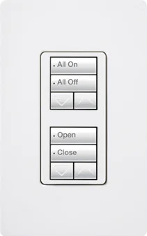RRD-HN2RLD-SW Lutron Radiora 2 Seetouch Led+ Hybrid Keypad, Dual Group