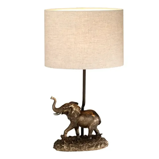 Sabi Bronze Patina with Natural Hessian Shade Table Lamp