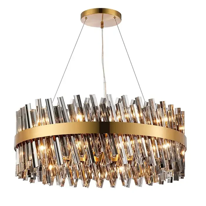 Salvador Pendant Smoked Glass 25cm to 100cm