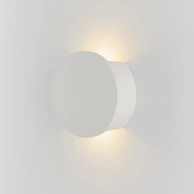 Sanna 2 Light Smooth White Plaster 155mm LED Wall Light