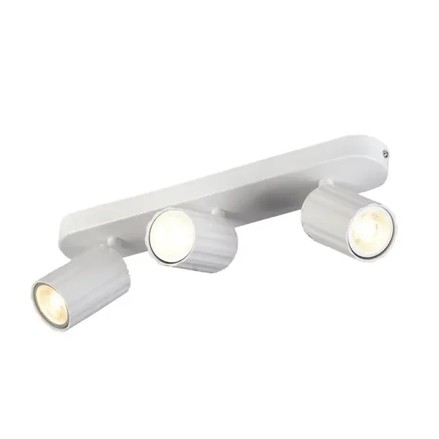 Sanson 3 Light White Adjustable Bar Ceiling Spotlight