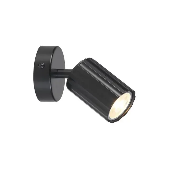 Sanson Black Adjustable Wall Spotlight