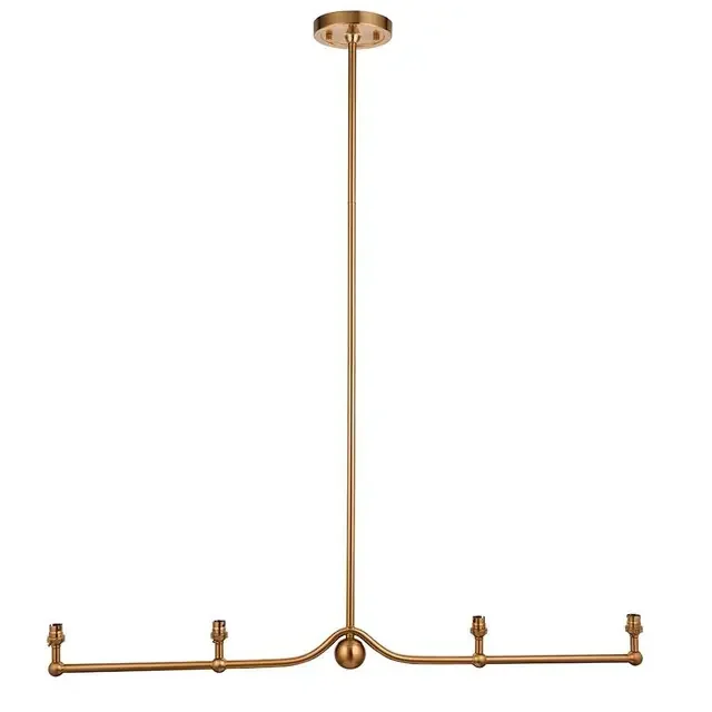 Santiago 4 Light Brushed Aged Brass Fitting Only Pendant Light