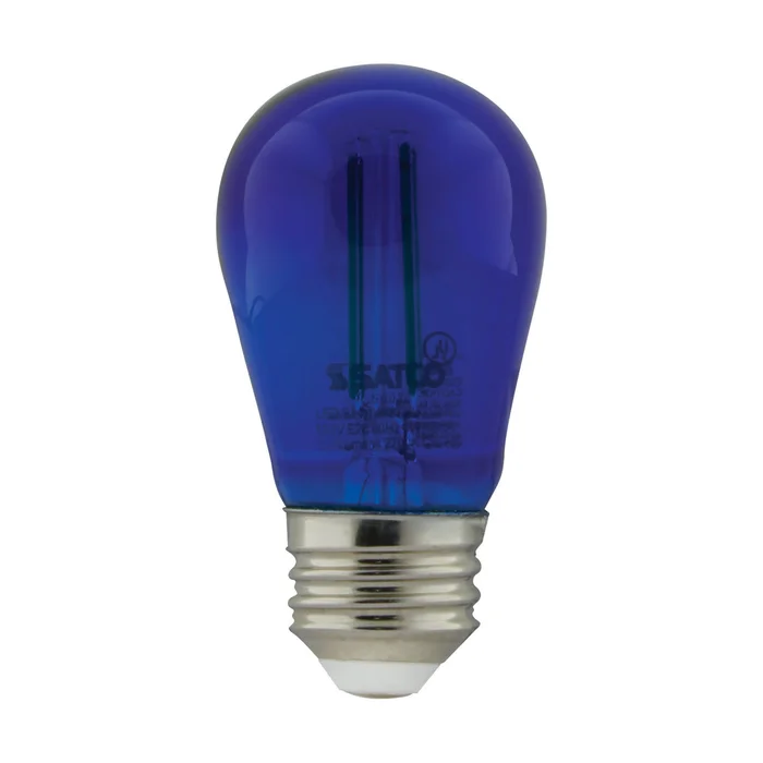 Satco S8023 Light Bulb, Transparent Blue