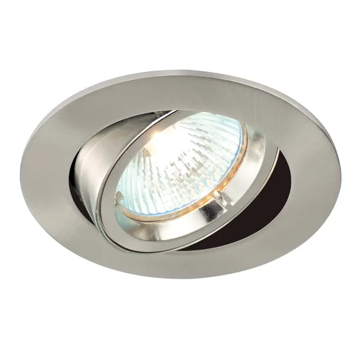Saxby Lighting 52333 Cast Tilt Recessed Downlight Satin Nickel Finish
