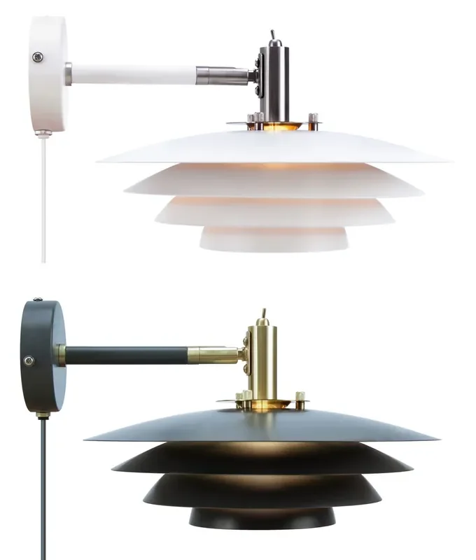 Scandi Layered Wall Light – White or Anthracite