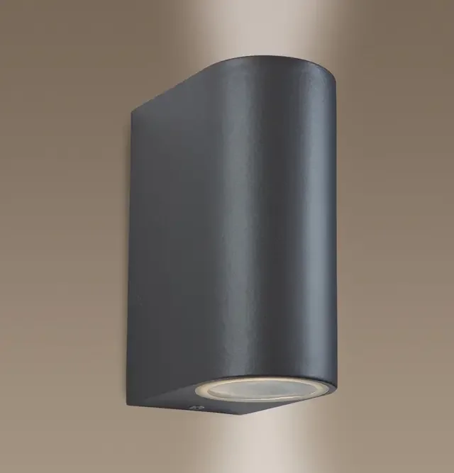 Scenic 2 Light Gun Metal IP44 Up and Down Wall Light