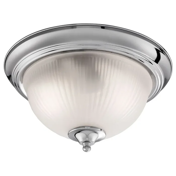 Searchlight American Diner – 2Lt Ip44 Ceiling Flush, Chrome, Acid Glass • 4042