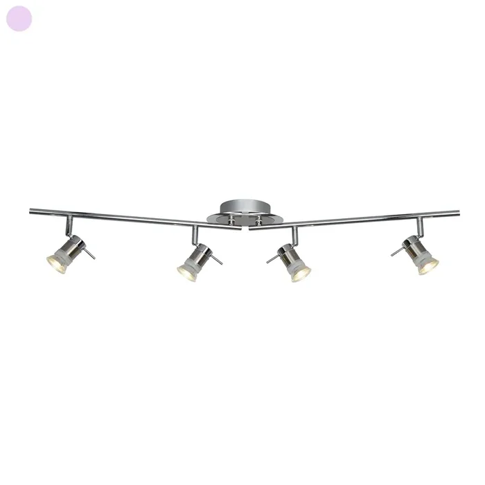 Searchlight Aries (Gu10 Led) Ip44 4Lt Cc Spotlight Bar • 7444CC-LED