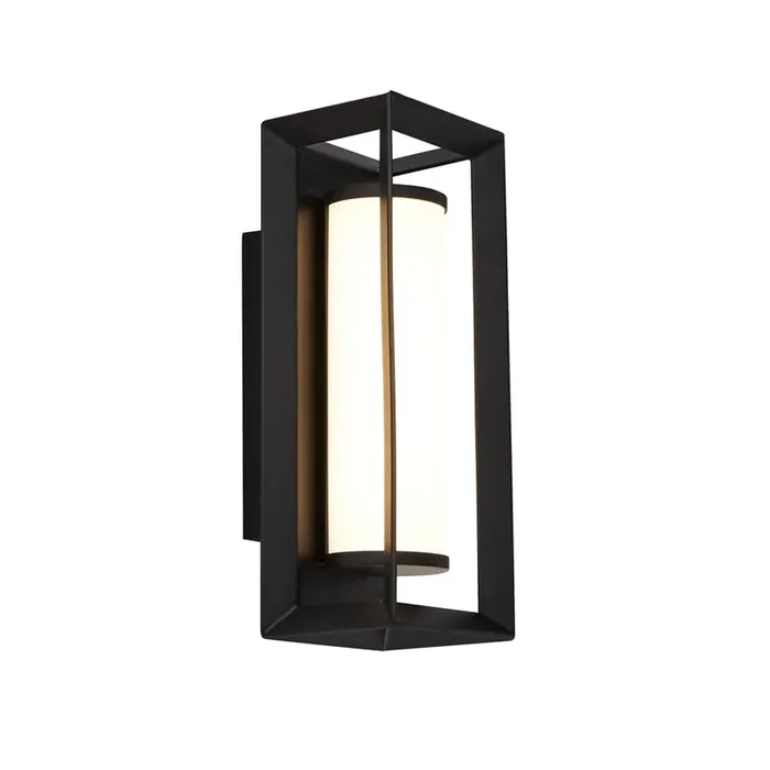 Searchlight Chaplin Rectangular Led Wall Light, Matt Black – 200Mm • 74304-1BK