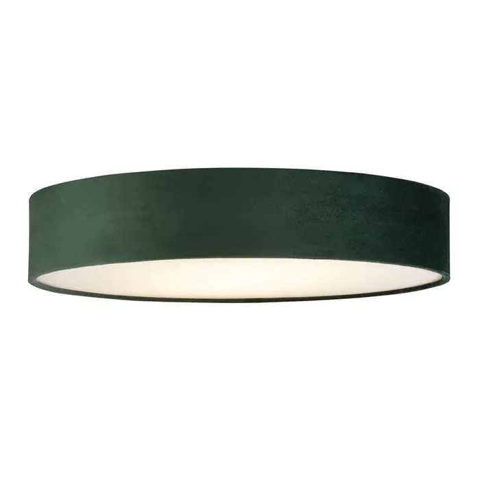 Searchlight Drum 2 3Lt Velvet Flush, Green Shade • 23298-3GR