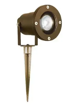 Searchlight Outdoor & Porch (Gu10 Led) – Directional Spike Light Rust Brown • 5001RUS-LED