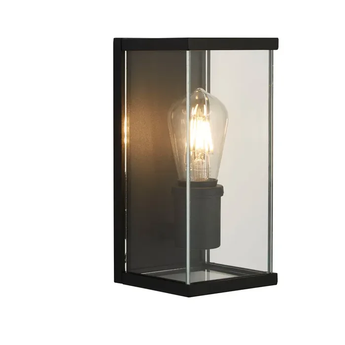 Searchlight Outdoor 1Lt Wall Light, Die Cast With Glass Shade • 56871BK