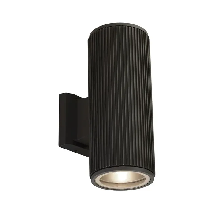 Searchlight Outdoor Up/Down Wall/Porch Light – Black With Clear Glass • 6872BK