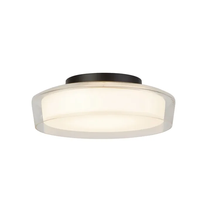 Searchlight Puck 1Lt Bathroom Ceiling Light, Matt Black • 60961BK