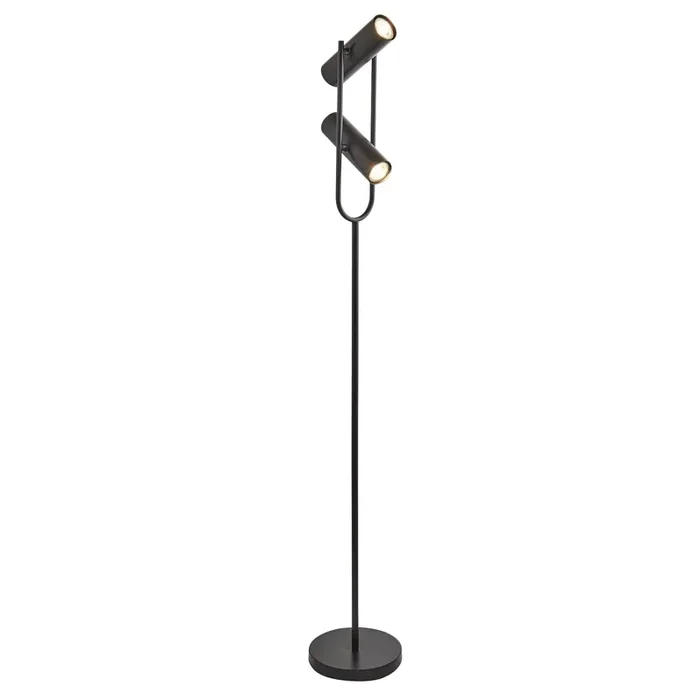 Searchlight Telescope 2Lt Cylinder Shade Floor Lamp, Matt Black • 2792BK