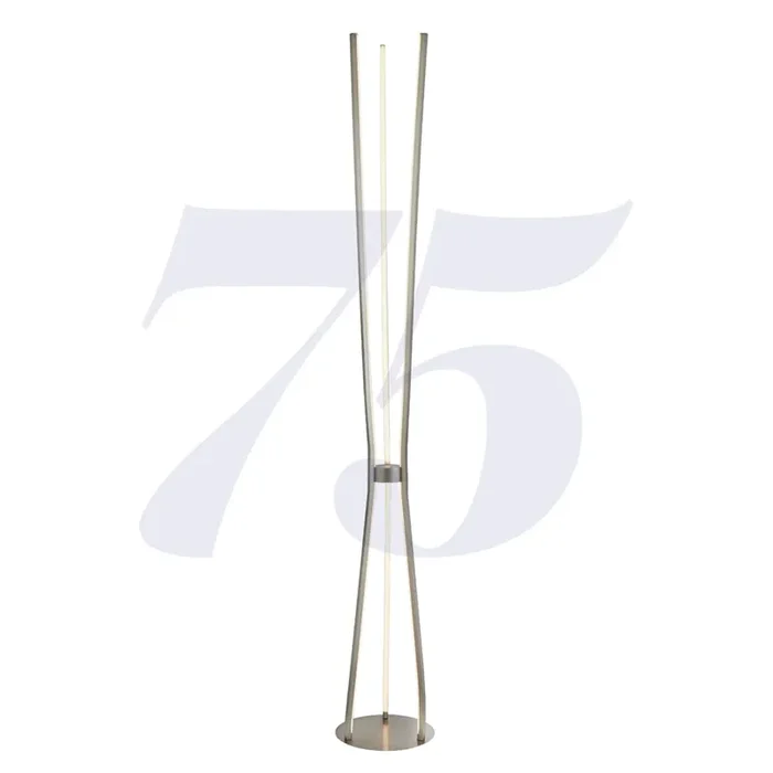 Searchlight Tripod Led 3Lt Floor Lamp – Satin Nickel • 7383-3SN