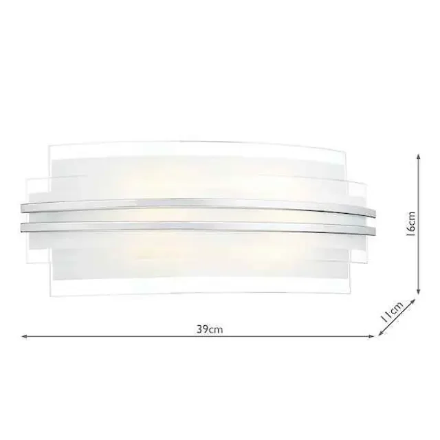 Sector Double Trim Large LED Wall Light