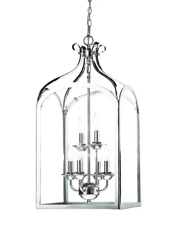 Senator 6 Light Polished Chrome Lantern Pendant Light