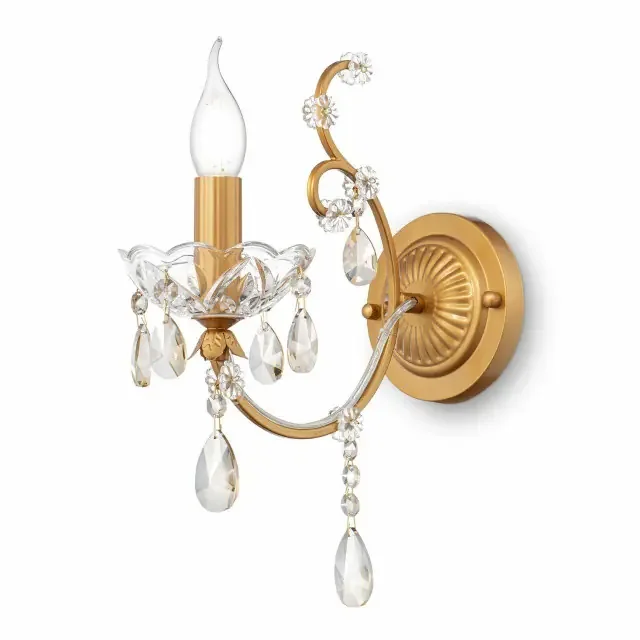 Sevilla Gold and Crystal Wall Light
