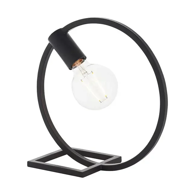 Shape Circle Matt Black Table Lamp