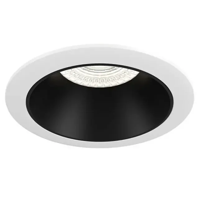 Share Black with White 15W Round Ceiling Recessed Light