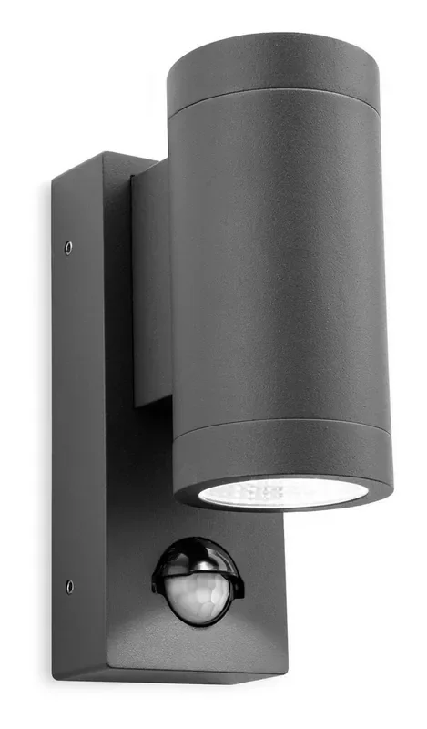 Shelby 2 Light Graphite with Sensor IP65 LED Wall Light