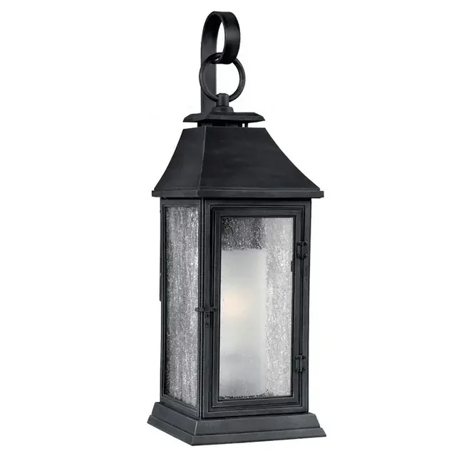 Shepherd Dark Weathered Zinc 49cm IP44 Wall Light