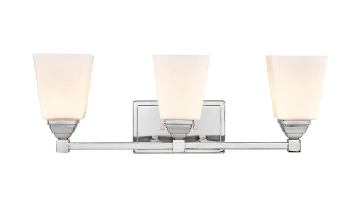 Shoppers Lighting BB2003-CH 3-Light Wall/Bath Fixture, Chrome Finish