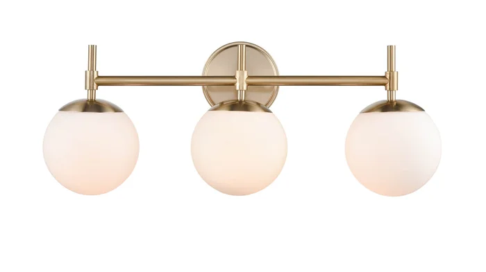 Shoppers Lighting BB3303-MG 3-Light Wall/Bath Fixture, Modern Gold Finish