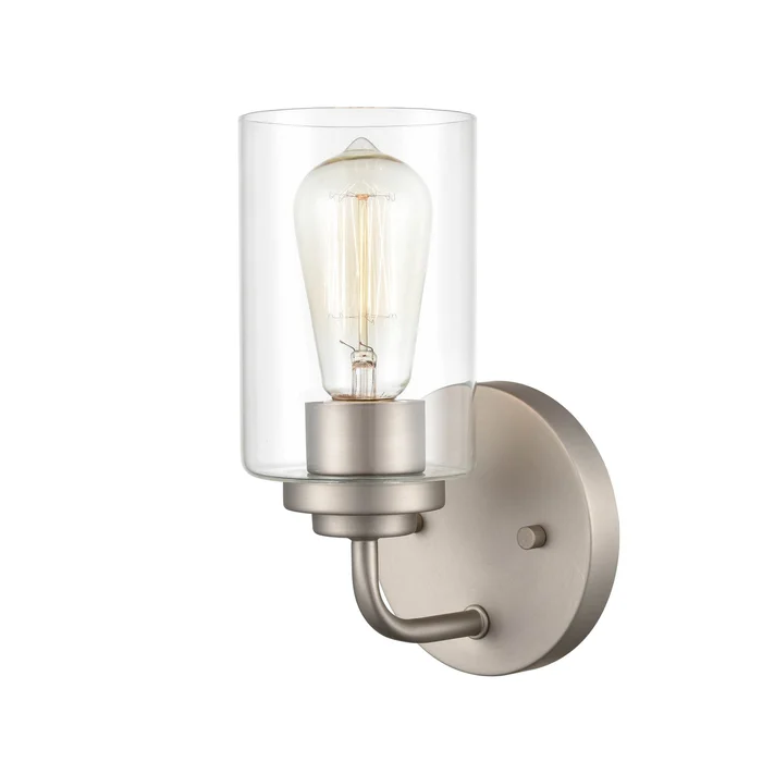 Shoppers Lighting BB4021-SN 1-Light Wall/Bath Fixture, Satin Nickel Finish
