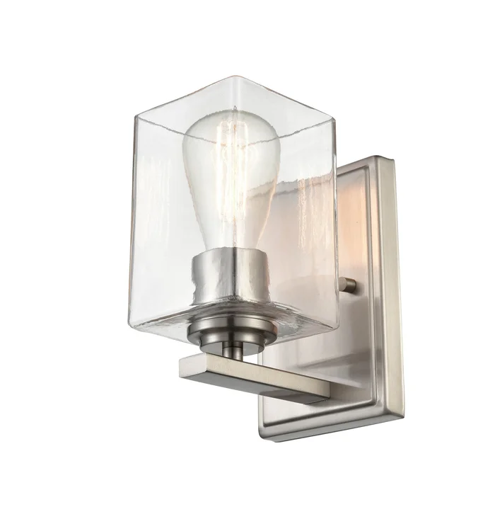 Shoppers Lighting BB5001-BN 1-Light Wall/Bath Fixture, Brushed Nickel Finish