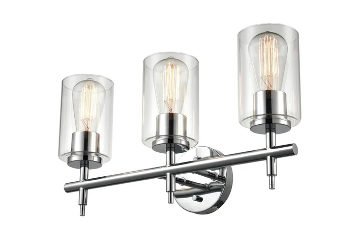 Shoppers Lighting BB5023-CH 3-Light Wall/Bath Fixture, Chrome Finish