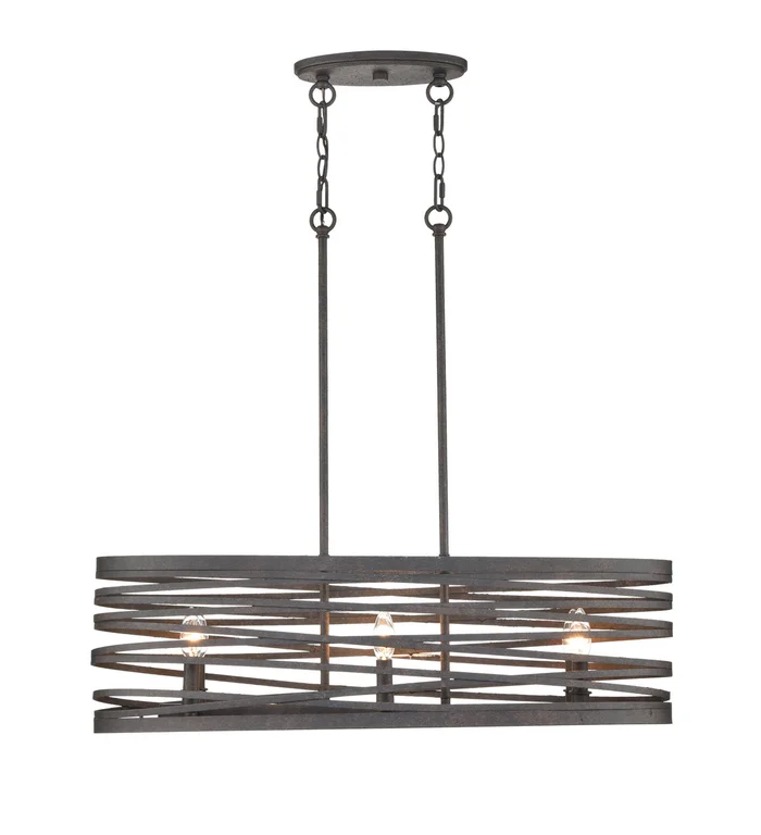 Shoppers Lighting CH2036-WI 6-Light Chandelier, Weathered Iron Finish