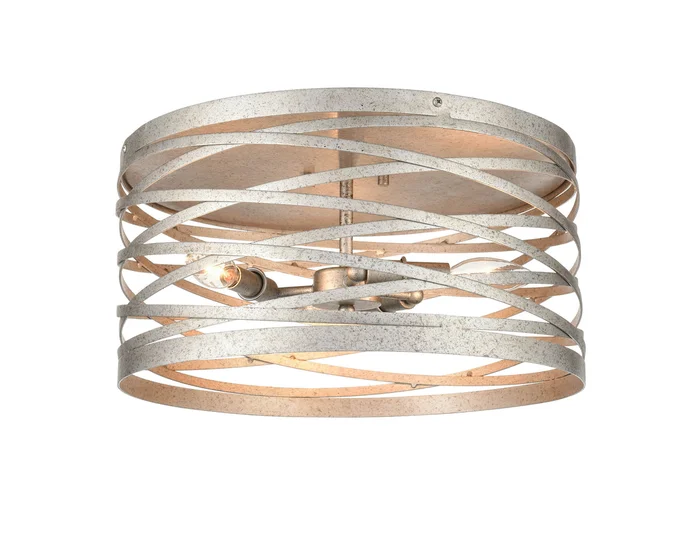 Shoppers Lighting FM20023-AN 3-Light Flush Mount, Antique Nickel Finish