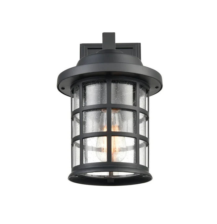 Shoppers Lighting ODW206-MB 1-Light Outdoor Wall Lantern, Matte Black Finish