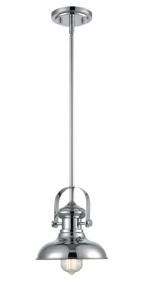 Shoppers Lighting PD2051-CH 1-Light Mini-Pendant, Chrome Finish