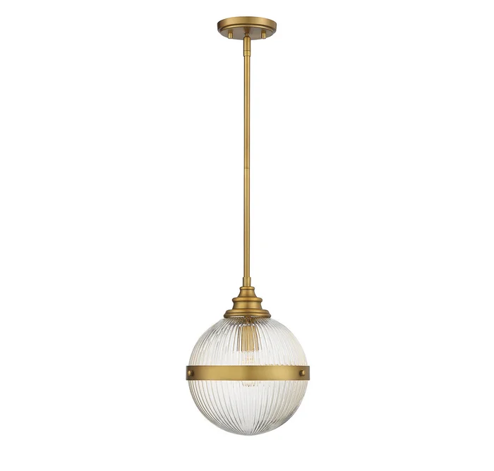 Shoppers Lighting SH70100NB Mia One Light Mini Pendant, Natural Brass
